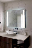 Front-Lit Vertical Bar LED Bathroom Mirror 48" x 36" Rectangle