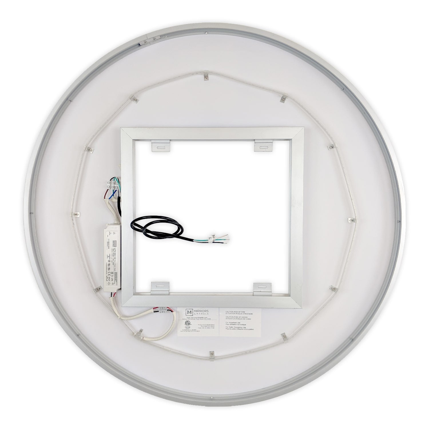 Front-Lighted LED Bathroom Vanity Mirror: 44 x 44 - Round