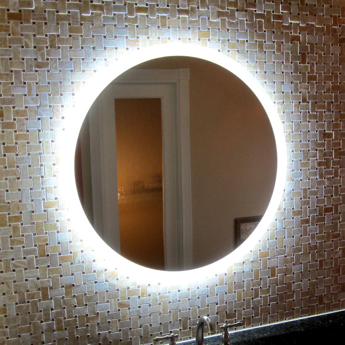 Lakeland • Side-Lit Round Mirror • 24" Round • 2 Piece