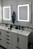 Lighted LED Bathroom Mirror Medicine Cabinet: 24" Wide x 32" Tall - Flush-Mounted - Hinged on Left - 6,000 Kelvin