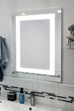 Lighted LED Bathroom Mirror Medicine Cabinet: 24" Wide x 36" Tall - Flush-Mounted - Hinged on Left - 6,000 Kelvin