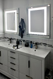 Lighted LED Bathroom Mirror Medicine Cabinet: 24" Wide x 36" Tall - Flush-Mounted - Hinged on Right - 6,000 Kelvin