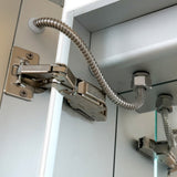 Lighted Twin-Door LED Bathroom Mirror Medicine Cabinet: 36" Wide x 32" Tall - Flush-Mounted - Vertical LED Bars - 6,000 Kelvin