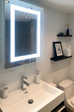 Lighted LED Bathroom Mirror Medicine Cabinet: 24" Wide x 32" Tall - Surface-Mounted - Hinged on Left - 6,000 Kelvin